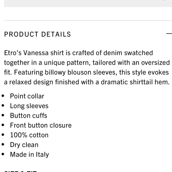 NWT ETRO Vanessa Patchwork Denim Button Up Shirt - Picture 15 of 15